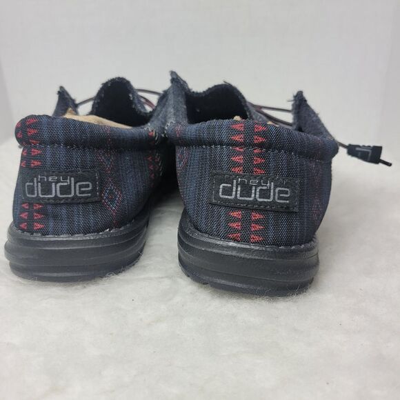 Hey Dude Men's Wally Funk Wool Black Aztec  Men’s Shoes Size 9 US 42 EUR - Picture 4 of 10